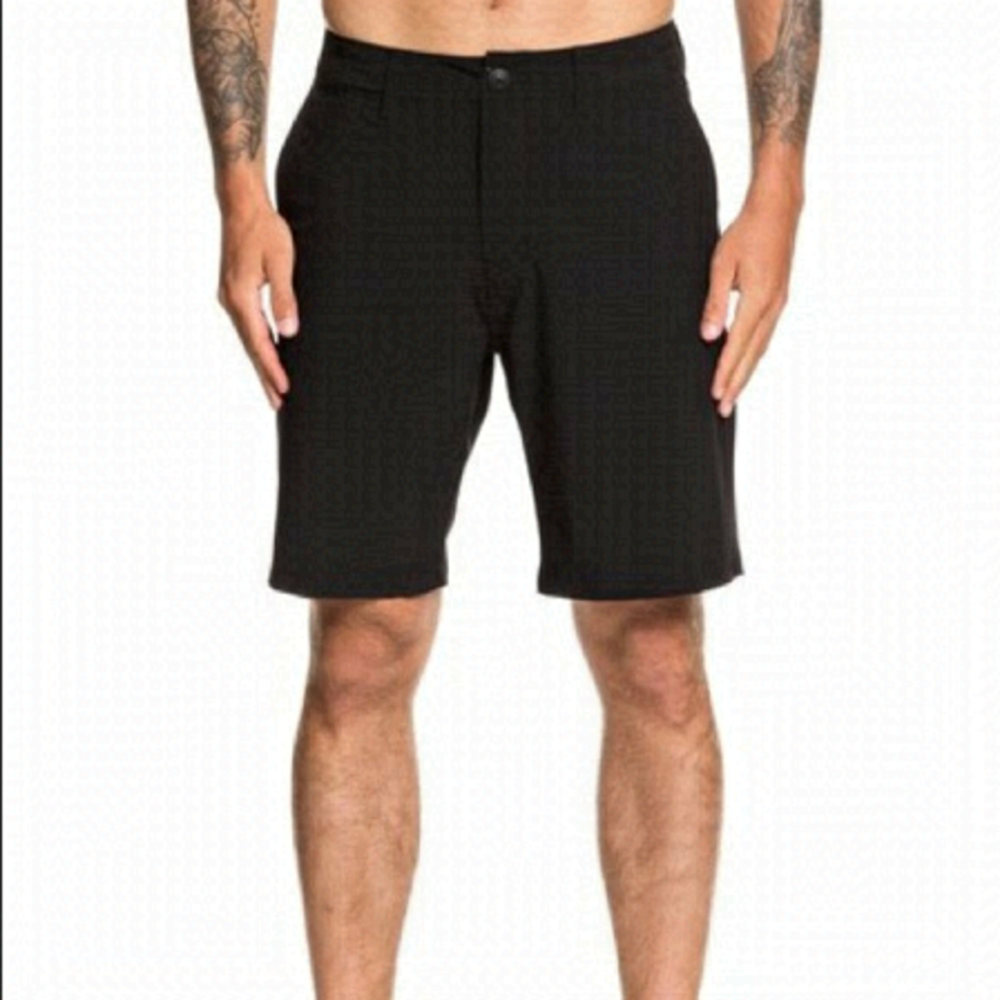 QUICKSILVER Black Amphibian Board Shorts Mens Size 36, Good Condition, Swim